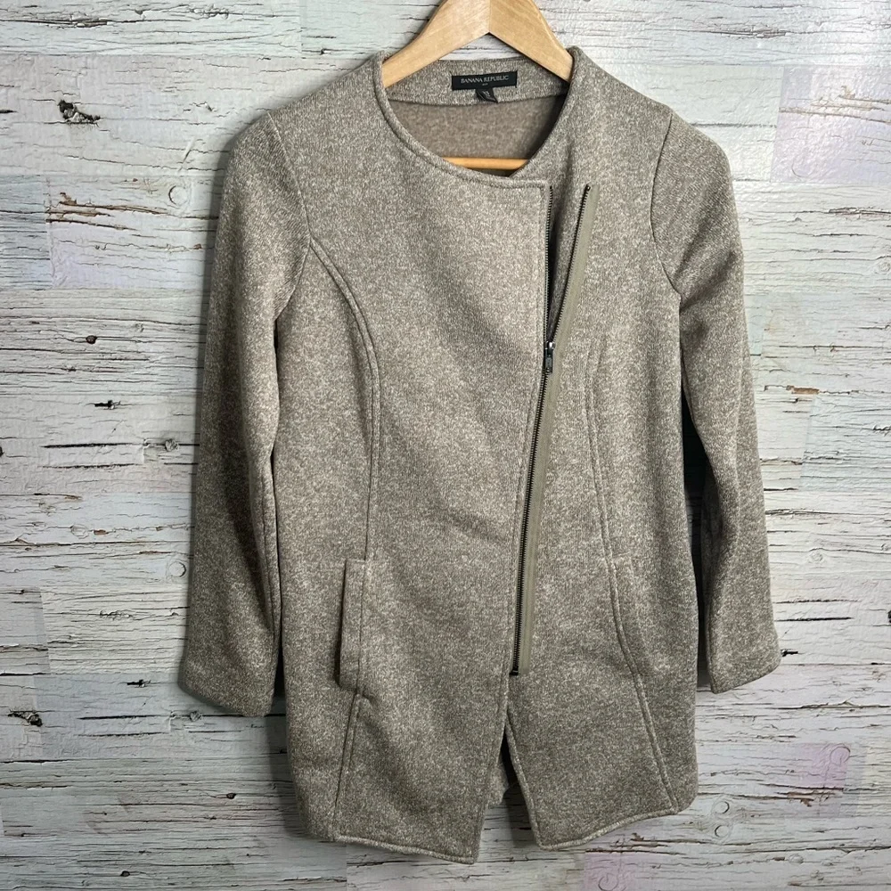 Banana republic sweater jacket size xs tan brown - Picture 1 of 9